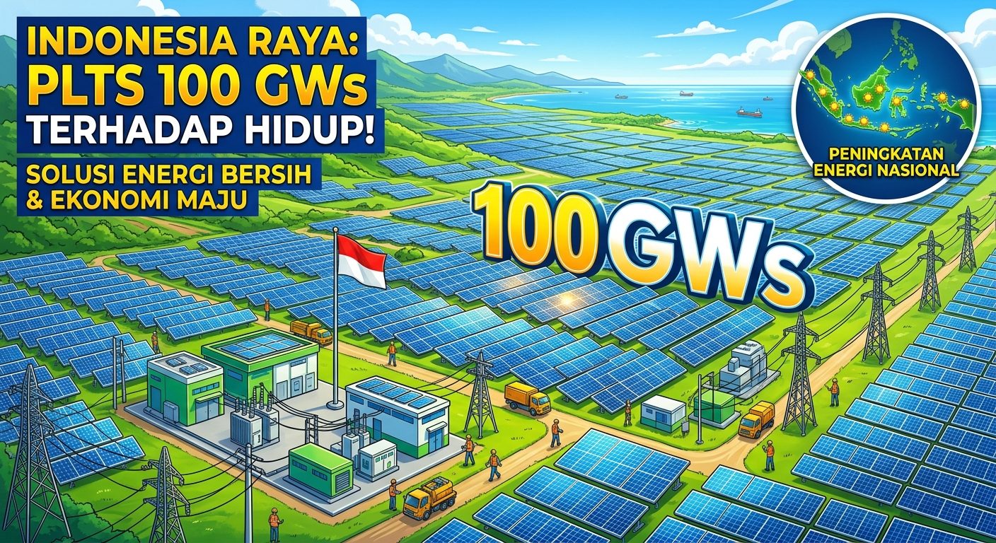 PLTS 100 GWp: Ambisi Besar Energi Surya dan Ujian Baru Sistem Kelistrikan Indonesia